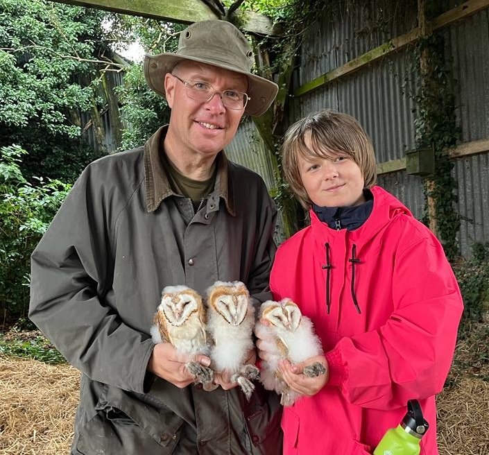 My conservation work enables me to engage others with nature. This young lad and his family are from Ukraine and are being hosted in the UK by a local farmer. He loves birds so he and his family joined us seeing Barn Owls being ringed. It made my year seeing them so happy.