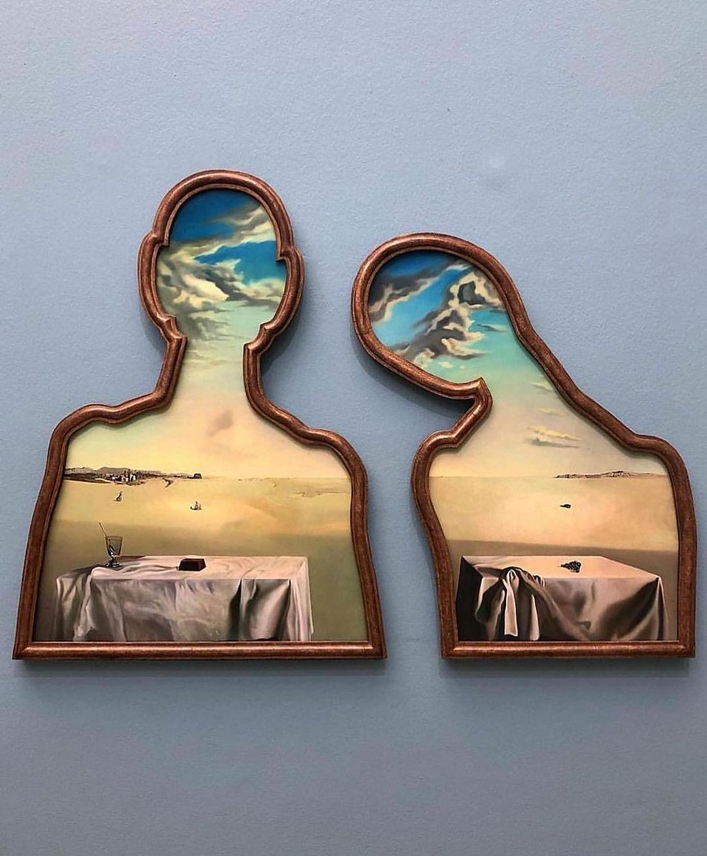 A Couple with Their Heads Full of Clouds, Salvador Dali, 1936.