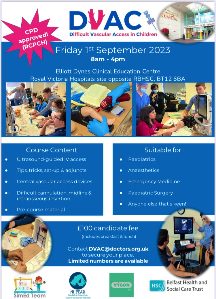 Kids Sim Ed team (@simedrbhsc) on Twitter photo A busy start to our new year already- lots of plans & return of fantastic collab course with <a href="/ni_pear/">NI PEAR</a> & <a href="/vygonuk/">Vygon UK</a> - highly rated DVAC course returns this September 1st 2023 - places expected to go fast- for <a href="/NIPaedsTrainees/">NI Paeds trainees</a> <a href="/NI_GAT/">Northern Ireland GAT</a> @IPEM2023 <a href="/RCPI_news/">Royal College of Physicians of Ireland</a> <a href="/_NIMDTA/">NIMDTA</a> A busy start to our new year already- lots of plans & return of fantastic collab course with <a href="/ni_pear/">NI PEAR</a> & <a href="/vygonuk/">Vygon UK</a> - highly rated DVAC course returns this September 1st 2023 - places expected to go fast- for <a href="/NIPaedsTrainees/">NI Paeds trainees</a> <a href="/NI_GAT/">Northern Ireland GAT</a> @IPEM2023 <a href="/RCPI_news/">Royal College of Physicians of Ireland</a> <a href="/_NIMDTA/">NIMDTA</a>