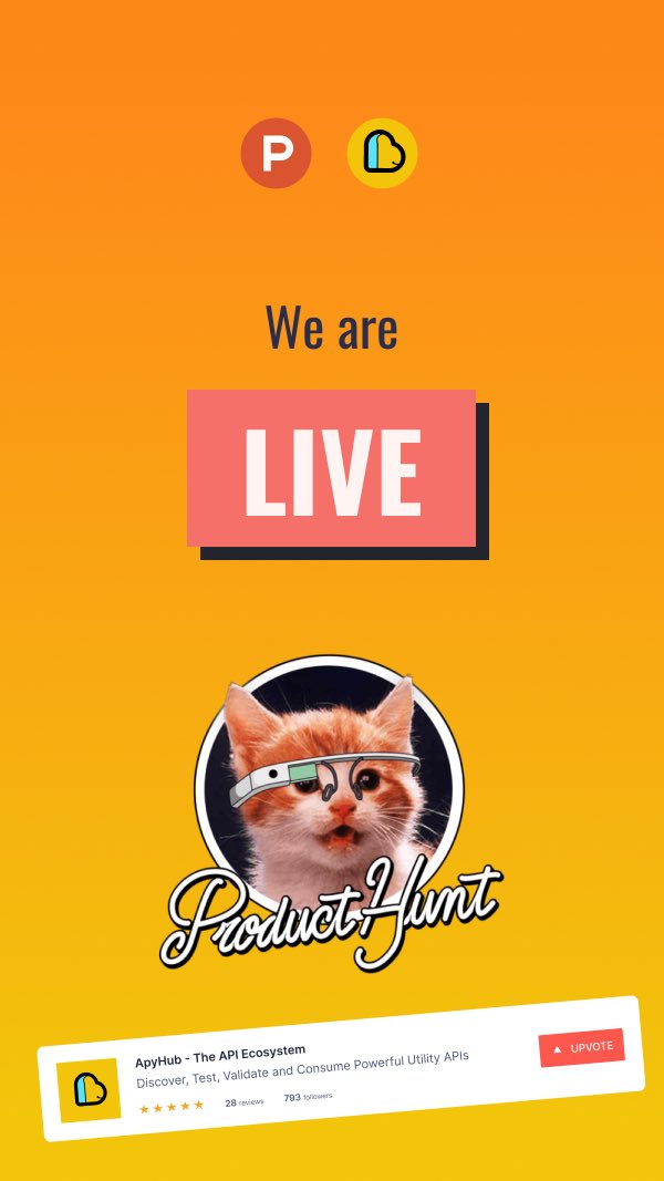We’ve worked on so many new features last couple of months. 

50% off for 1 year through our Product Hunt promo code 🤫 

producthunt.com/posts/apyhub-t…
