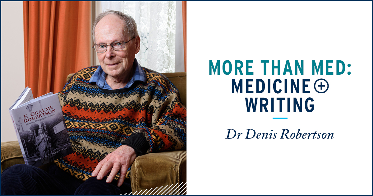 amavictoria's tweet photo. "My advice to others is if you feel an urge to do something creative, whether it's writing or some other activity, just get started." In the latest #VICDOC, Dr Denis Robertson reflects on writing and his medical career: https://t.co/RIvTLqWuU8 https://t.co/lCyTxMlkqn