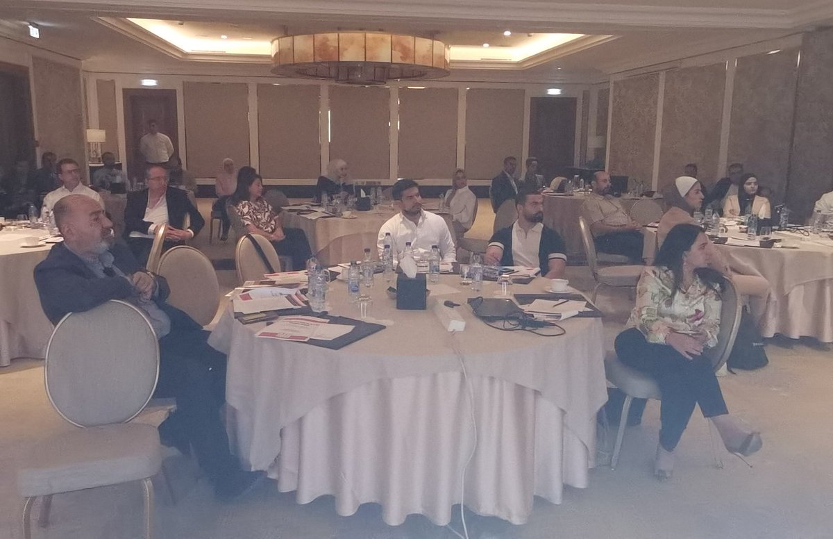 intajICTJO's tweet photo. The Visionary Leader in #Outsourcing, #Staffing and #Business_Success: #Olga_Fragis during the "#IT_outsourcing success" workshop organized today by #intaj in partnership with @Live_Assets https://t.co/6vSDreAsb3