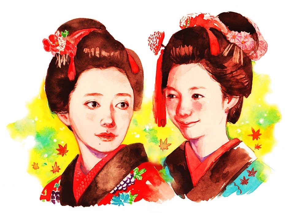 「朝ドラの2組#これを見た人はツーショットを貼れ 」|ganpukuのイラスト