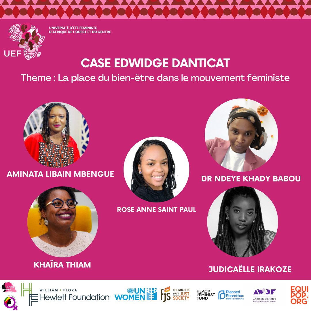 uefdakar23's tweet photo. Case Edwige Danticat:
La place du bien-être dans le mouvement féministe. 
#uefaoc23 https://t.co/V5Xv7sPDM9