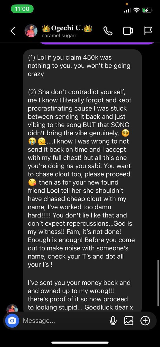 ManLikeIcey's tweet photo. Caramel has refunded Jaap the artiste, after calling her out yesterday, she refunded his money but she was very rude and insulted him.

Imagine cheating someone and paying back after  you were called out. https://t.co/laHKVB5mxX