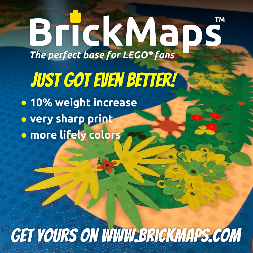 New base material for BrickMaps. Heavier, still flexible, lays perfect on table. A 78x180cm #brickmap weighs 1kg!💪 Photo like &amp; sharp; Your #legominifigures will feel at home! Did we mention lifely colors?!? Ideal for play AND display at home or events. #lego <a href="/LEGO_Group/">LEGO</a>
