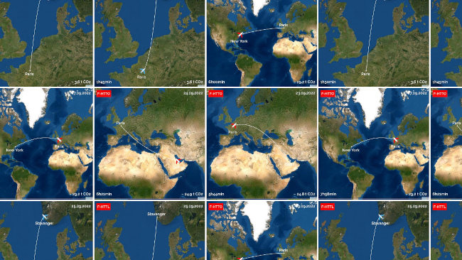.<a href="/laviondebernard/">laviondebernard</a> : l'utilisation de jets privés n'est pas compatible avec les objectifs de l'Accord de Paris visant à limiter le réchauffement à 1,5°C. Le suivi de vols de jets privés de personnalités et d'entreprises permet de rendre visible cette aberration écologique.