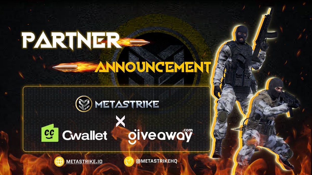 😎We have reached the strategic partnership with @MetastrikeHQ 👉Metastrike is a blockchain-based role-play shooting game with a collection of weapons for player to equip, you can upgrade level to complete mission and earn NFT & tokens! 📢Their tournament is upcoming this…