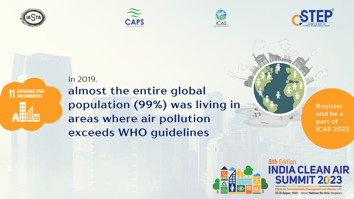 Did you know this about #AirPollution?

Let's take a stand and attend the India Clean Air Summit to make a difference!

Registration open to all for #ICAS2023: icas2023.cstep.in

#ICAS #CleanAir #SDG #Sustainability #SustainabilityInAction #SolutionsForPollution