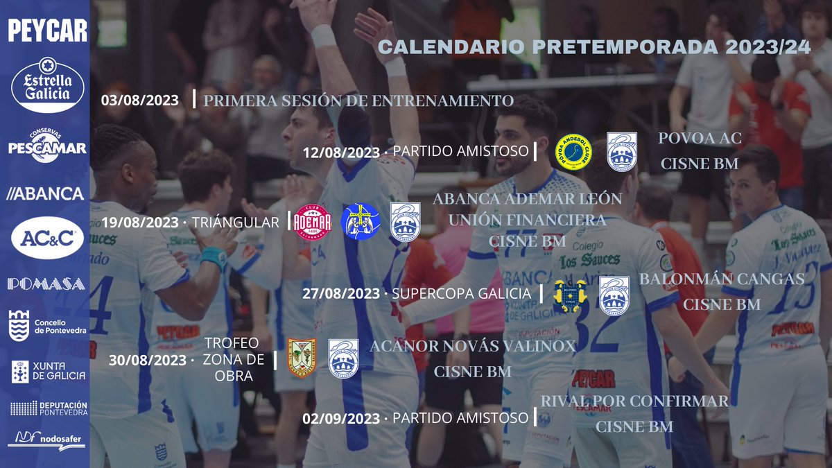 🏋️ Pretemporada 

🆕 Empezaremos el próximo jueves 3 de agosto.

🤾‍♀️ Jugaremos hasta un total de 6 partidos en pretemporada.