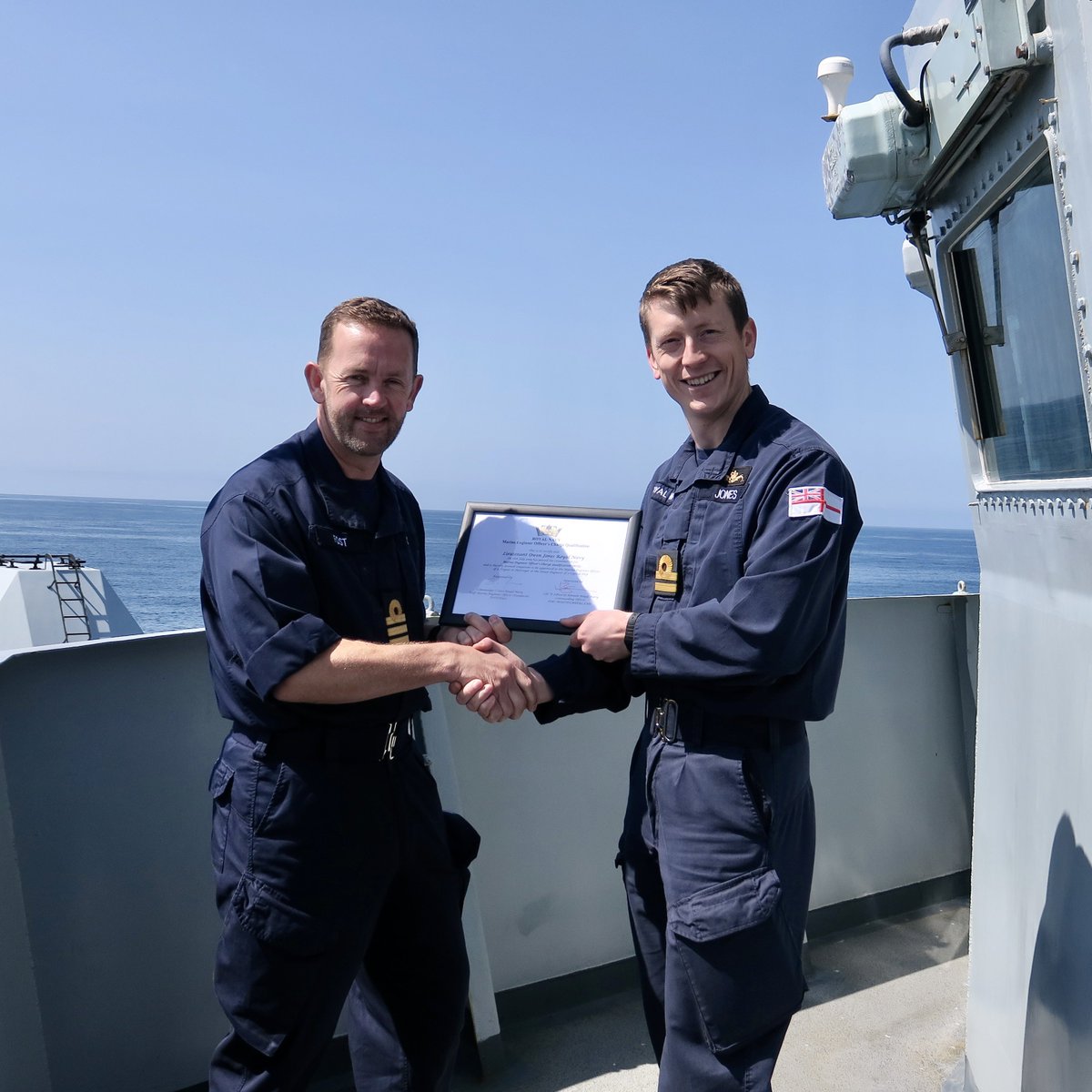 Congratulations to our Deputy Marine Engineering Officer, Lt Owen Jones, for achieving his Marine Engineering Charge Qualification, marking a major milestone in his career as an Marine Engineer 🛠️ #awesoME #FearNORT