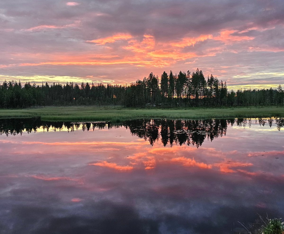 Sunset 23.00 ⛅ #posio #posiolapland #lapland #finland