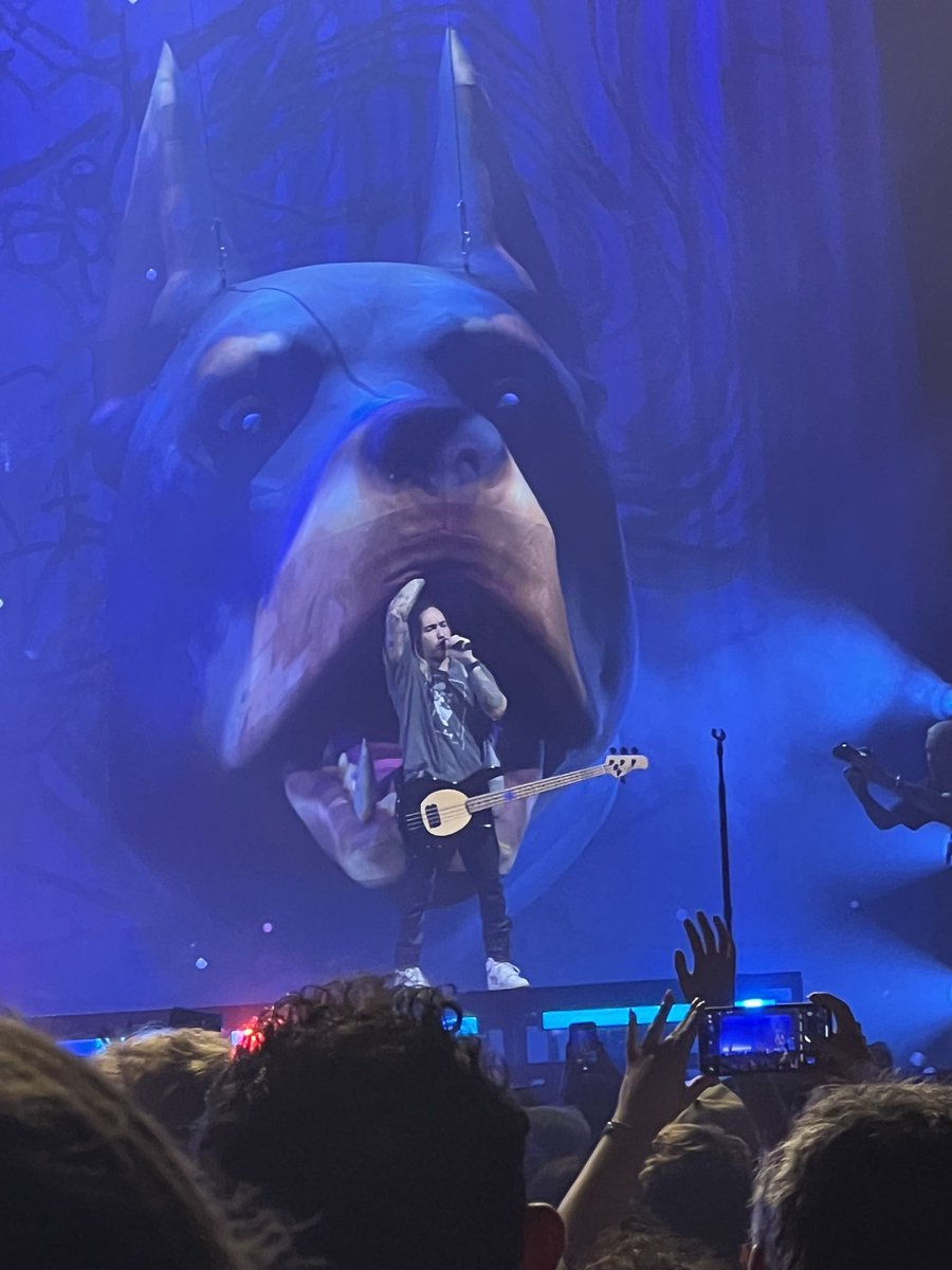 DittoMaster21's tweet photo. Shoutout to @falloutboy for making me break out in full on tears for the second time. I'll be sure to bring tissues next time #somuchfortourdust https://t.co/rnaYUoVLh2