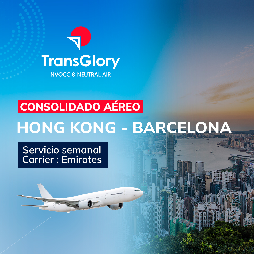transglory's tweet photo. ✈️Consolidado aéreo✈️
👉🏻Hong Kong - Barcelona
📆Servicio semanal
➿Carrier: Emirates https://t.co/YeG3Qm4IEp