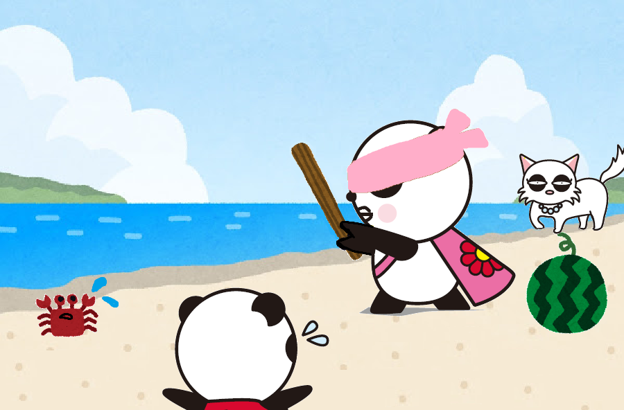 今日は ＃スイカの日！ ハナちゃんと スイカ割りをしたよぉ たのしかっ