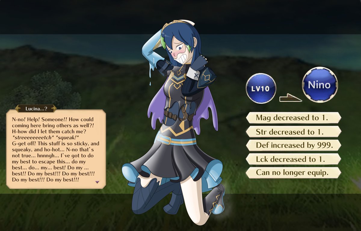 Goop_Sinpai's tweet photo. Poll art for July 2023! Lucina getting squeaky Nino'd! Too bad, enjoy being shiny and saying do my best and turning your friends into Nino forever </3

Enjoy! https://t.co/7r3RKRHsow