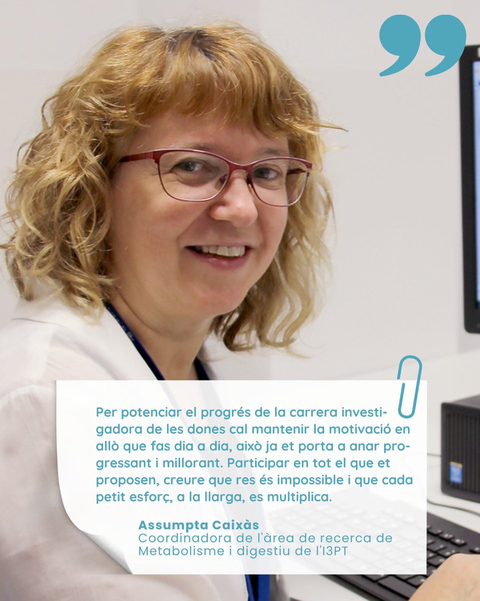 I3ptT's tweet photo. 📢Promovem el reconeixement del desenvolupament professional i científic de les dones

👉🏽Objectiu del🗓️juliol de la campanya 12 mesos, 12 causes de la Comissió d’Igualtat @parctauli

👩🏽‍🔬4investigadores @I3PTT en diferents etapes de la seva carrera reflexionen sobre aquest objectiu https://t.co/46MXVf1kbb