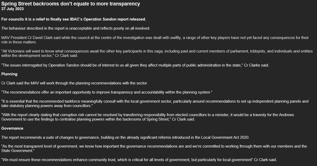 Our response to the release of Operation Sandon 👇