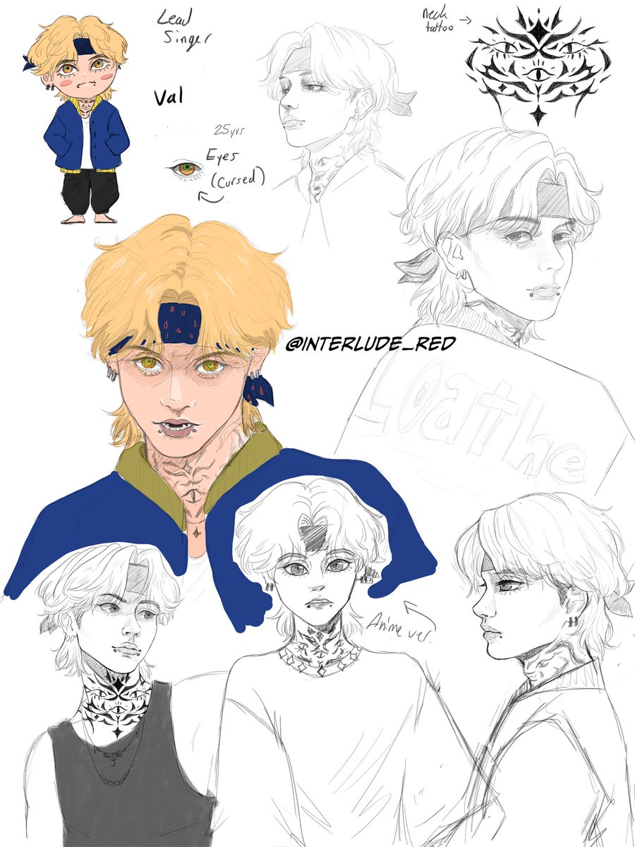 My oc 'Val' from a metal band horror storyim working on. I'm hoping to share the other band members soon. 👀
#oc #sketch