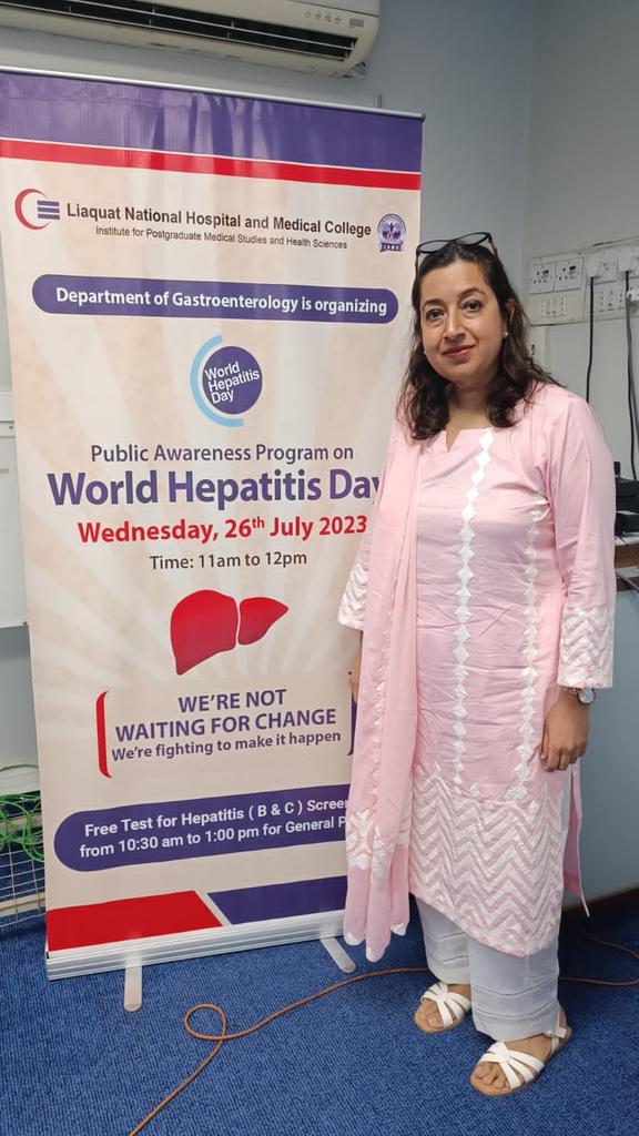 #WorldHepatitisDay observed at @lnhandmc . Free testing for #Hepatitis B&C.
Unfortunately, #Pakistan shares the second largest burden of #Hepatitis globally.
@APASLnews
@SAASL_Liver @AASLDtweets @GlobalHep @WorldGastroOrg @Hep_Alliance @FreeHepatitis