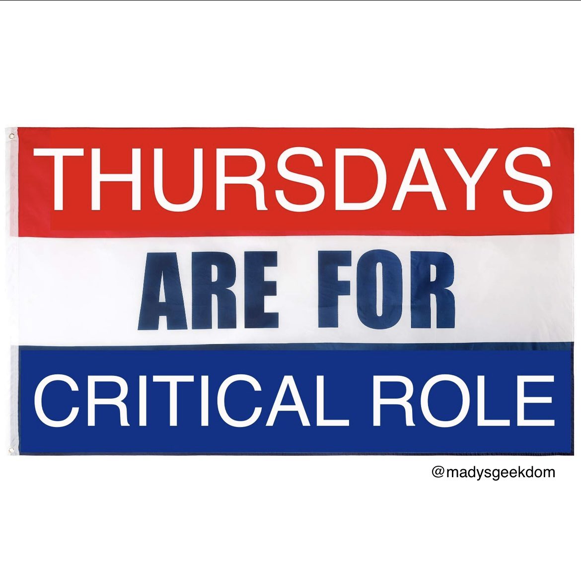 Saturdays are for the boys? Ok well Thursdays are for CRITICAL ROLE