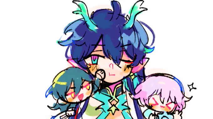 tried scribbling the trio 