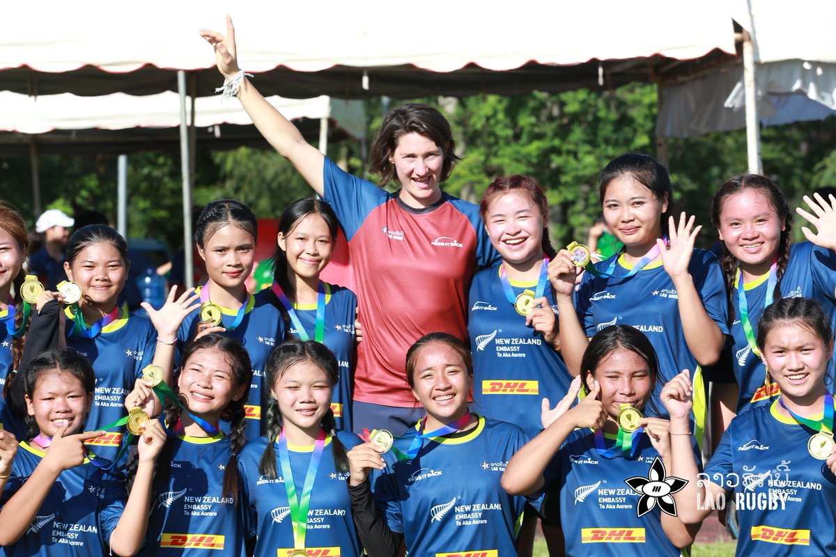 Thanks to the French Ambassador to Laos H.E. <a href="/SivLengCHHUOR/">Sivleng Chhuor</a>, <a href="/JessTremouliere/">Jessy Tremouliere</a> and <a href="/DialloCoum/">Diallo Coumba</a> for presiding over the medal ceremony of the Champa Ban U17s 15s Camp that culminated in 15s matches between the 4 teams from 3 different provinces.