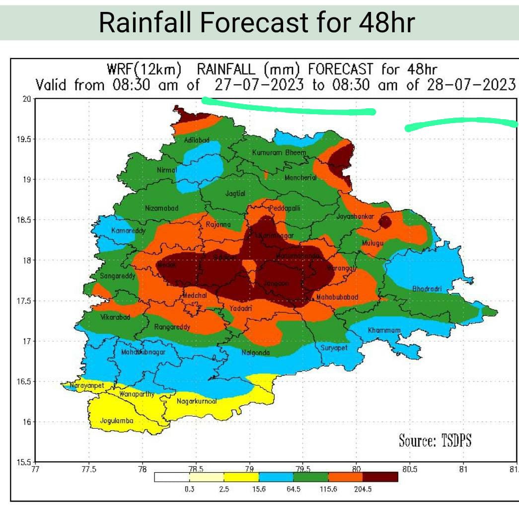 URGENT ALERT FOR HYDERABAD RESIDENTS The entire East and Central Telangana region is currently experiencing non-stop flooding rains,and the situation in Hyderabad is no different.We urge all residents to take immediate precautions and stay safe during this extreme weather event.