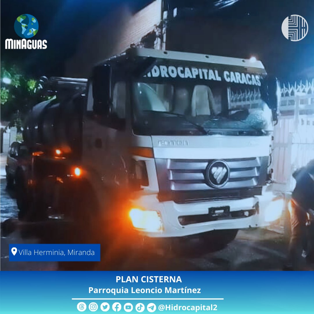 hidroven_ve's tweet photo. #PlanCisterna Continuamos desplegado ahora en el sector Villa Herminia, Los Dos Caminos, municipio Sucre. Como medida de contingencia ante los trabajos que se realizan para restablecer el servicio en el Sistema Tuy II
@NicolasMaduro @RMarcoTorres @harolclemente https://t.co/jtEPWLoIpY