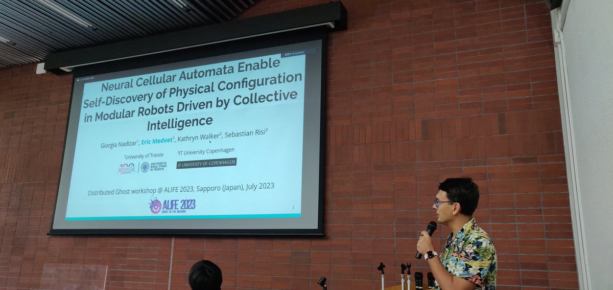 stenichele's tweet photo. NCA + soft robots = ❤️ by @EricMedvetTs at @ALifeConf #ALIFE2023 #TheDistributedGhost https://t.co/B1H8Ns3Doa