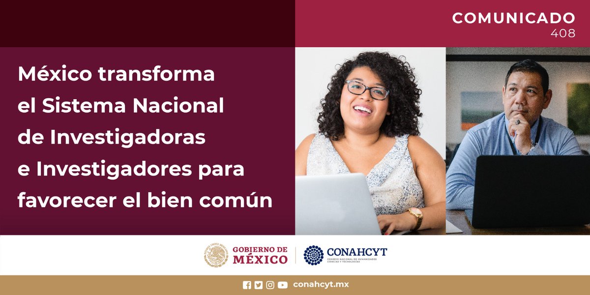 Secihti_Mx's tweet photo. #Comunicado | México transforma el Sistema Nacional de Investigadoras e Investigadores para fortalecer el bien común.  ➡️ https://t.co/Re66COu573 https://t.co/U67hKR9W1v