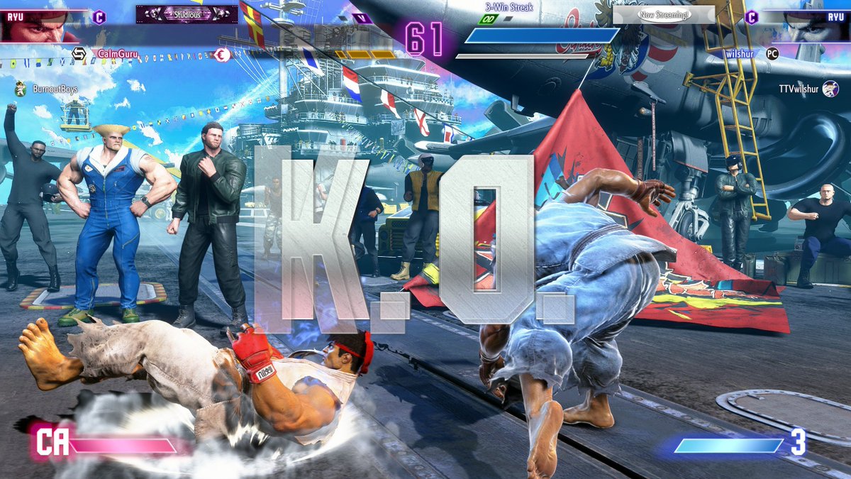AsheJunius's tweet photo. The Newbie Fight Club's honorary Burnout Boy: @wilshur_ as Ryu ... fights best when he's burned up.

#SF6 #SF6_Ryu https://t.co/xVEdifqgGg