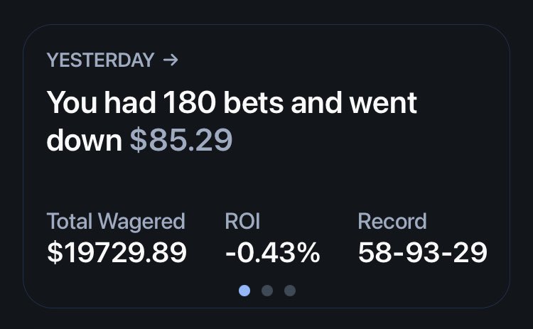 PlusEVPenguin's tweet photo. alright the cappers were right, ev betting is a scam 🤦‍♂️ https://t.co/e0sO17NgUR