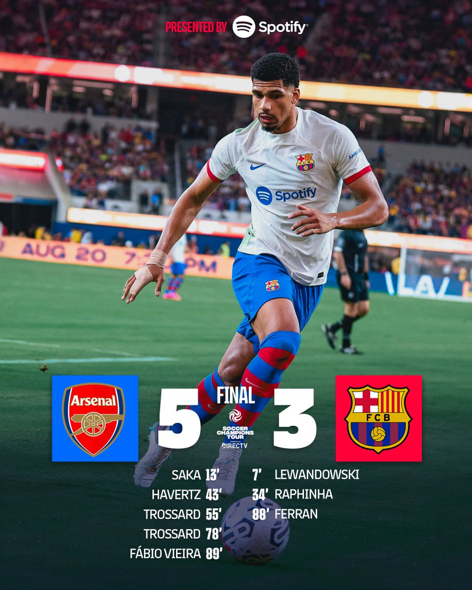 FCBarcelona's tweet photo. Full Time 🇺🇸 #ArsenalBarça https://t.co/l6Y7tjX3jW