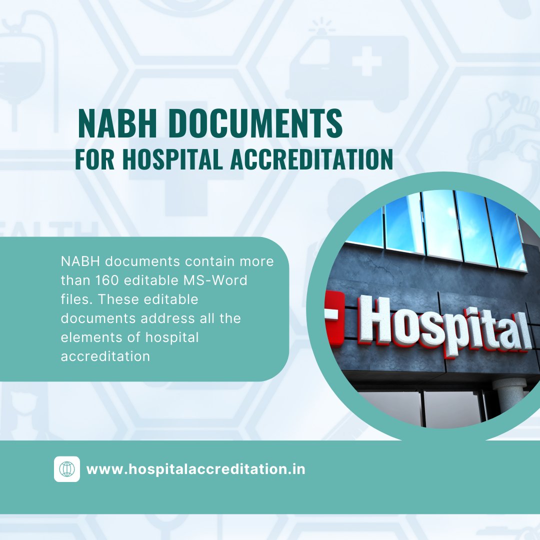 accrediconsult's tweet photo. Are you looking consultancy for NABH Documents for Hospital Accreditation ?
To Know More : https://t.co/BIJ9KwPLUT
#NABH #documents #consultancy #accreditation #editabledocuments #manual #procedure #readytousedocuments #accreditationconsultancy https://t.co/1BI0pxom3R