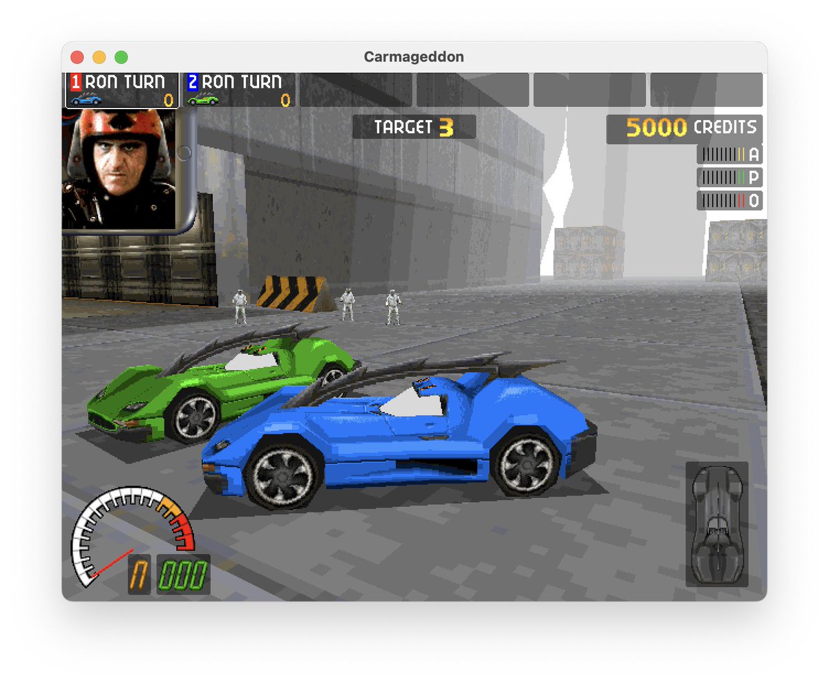dethrace_labs's tweet image. Network code is now stable enough to capture some screenshots before the client or the host crashes. Thats not to say things work exactly, more that it just appears to work for a longer time before crashing! #gamedev #reversengineering