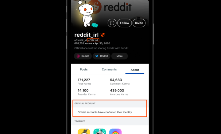 Reddit Tests is Own Verification Markers with ‘Official’ Profile Tags bit.ly/3pX4gGM #Socialmediamarketing #SMM #Digitalmarketing