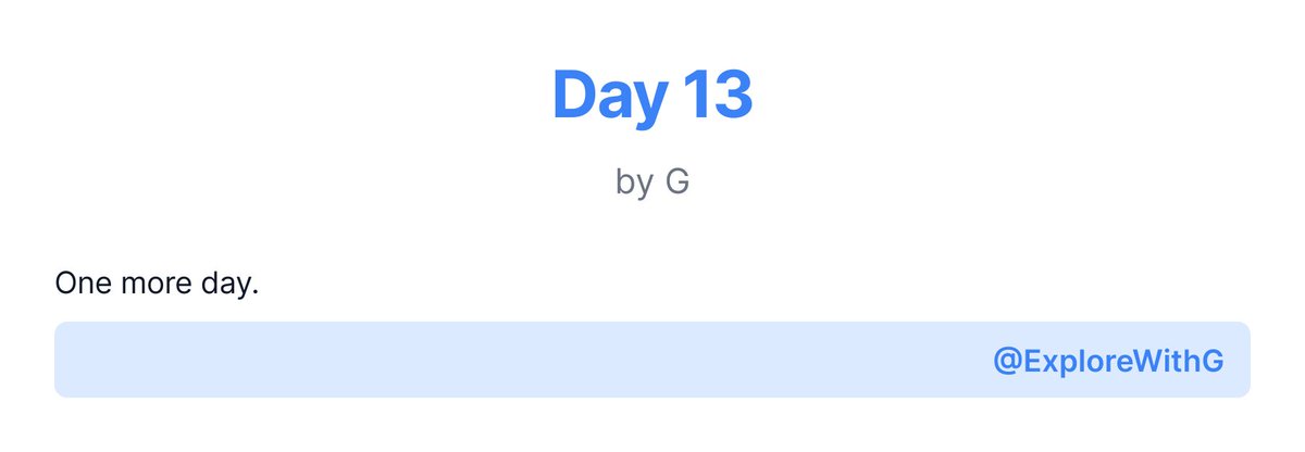 ExploreWithG's tweet photo. Day 13 https://t.co/X9jb8KDESK