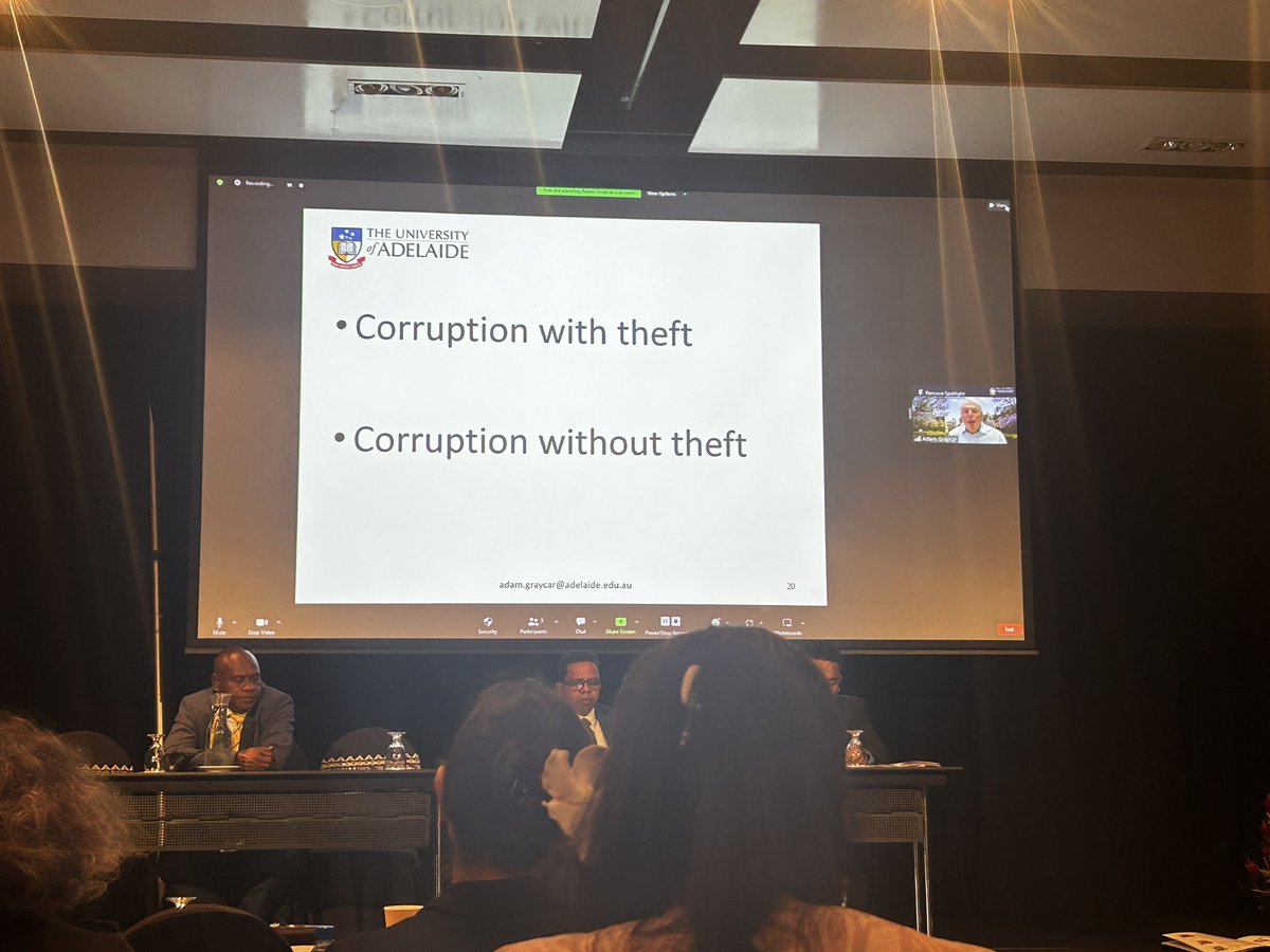 Joining us virtually, Dr Adam Graycar from the Stretton Institute, Uni of Adelaide, Aus. Presenting on enhancing public sector integrity for sustainable dev. ‘Need to develop ethics strategies for our public service’ 
#TeieniwaVision #UnitedAgainstCorruption #PACRC