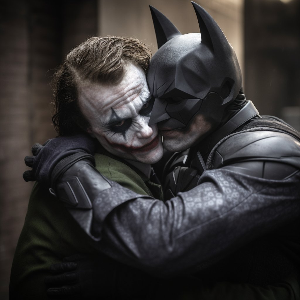 PromptportAi's tweet photo. Prompts sharing
(Visit https://t.co/YNgy0LfPfy , get best prompt)

Prompt: The Joker hugs Batman. Real photo --v 5

#DC #Batman #thejoker https://t.co/ovIVxulAqk
