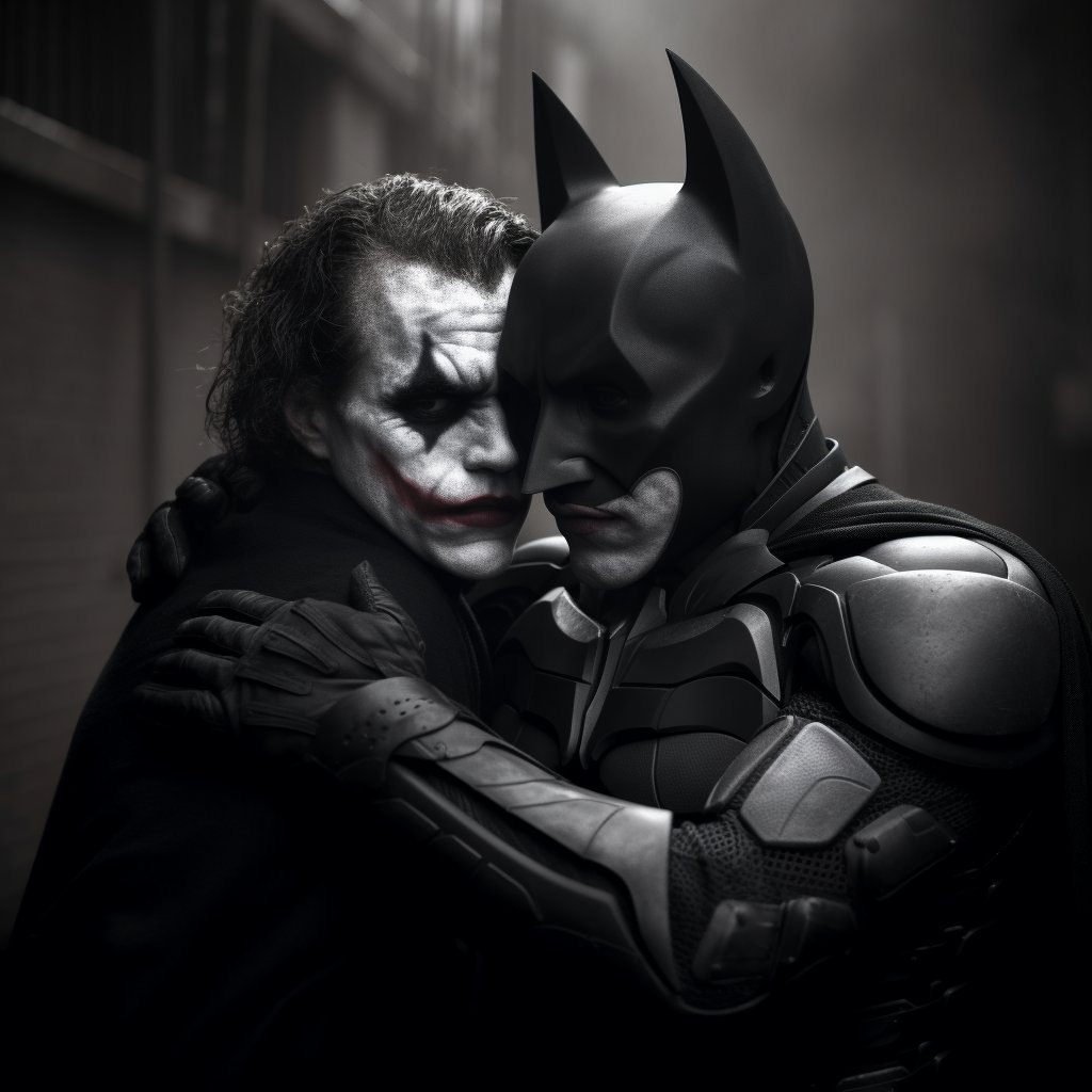 PromptportAi's tweet photo. Prompts sharing
(Visit https://t.co/YNgy0LfPfy , get best prompt)

Prompt: The Joker hugs Batman. Real photo --v 5

#DC #Batman #thejoker https://t.co/ovIVxulAqk