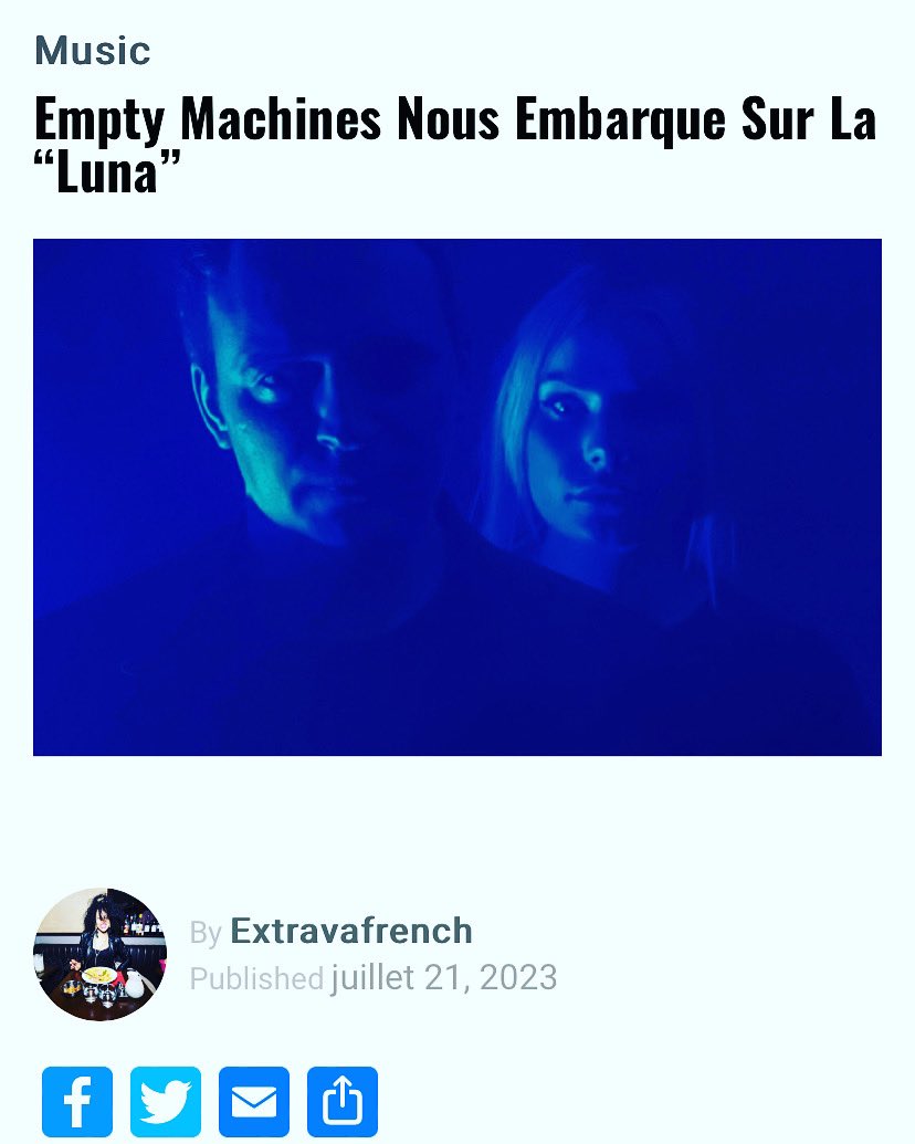 Thanks to @Extravafrench for reviewing Luna! Check out the full review here: 

extravafrench.com/2023/07/21/emp…

#newmusic #review #singlereview #single #glasgow #glasgowmusic #glasgowmusicscene #debut