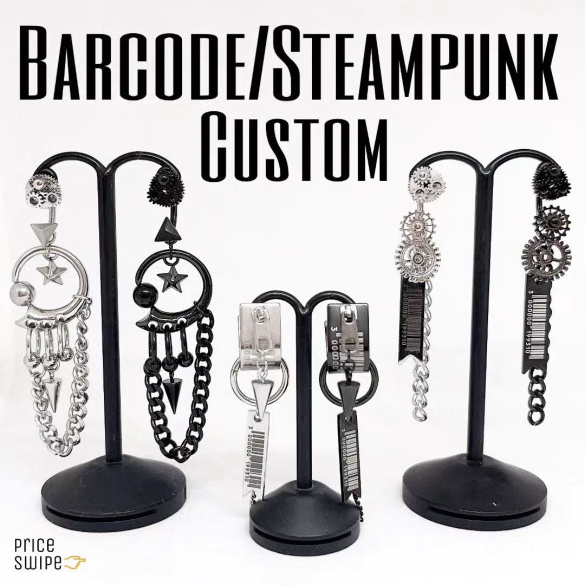 medistore_alta's tweet photo. こんにちは🎮

【CUSTOM】

先日入荷したバーコード・SteamPankシリーズのカスタムです⚙️🔩⛓

両シリーズ一緒にカスタムするとかっこよさ倍増です🕶⚡️

#MEDISTORE
#ピアス好きさんと繋がりたい
#バーコードシリーズ
#SteamPank https://t.co/3PGnzbjJoF