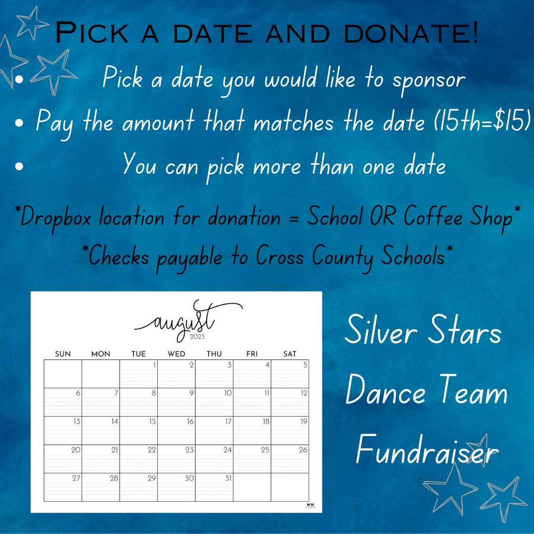 hwebbmom's tweet photo. B made the High School dance team. Her &amp; her dance team r hosting a fundraiser for the mos of Aug, u can donate any day of the mos. Ur total will correlate to the date u pick (the 15th=$15 donation). U can donate thru Venmo to me or thru the dropboxes which will start Aug 1 https://t.co/hqCp4kAePA