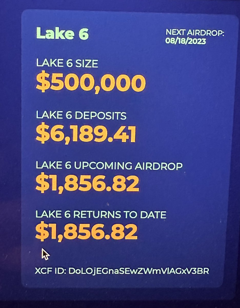 I’m so grateful to be part of <a href="/XETACapital/">XETA</a> 😃 My first Lake airdropped! #XETApays #XETAnniversary