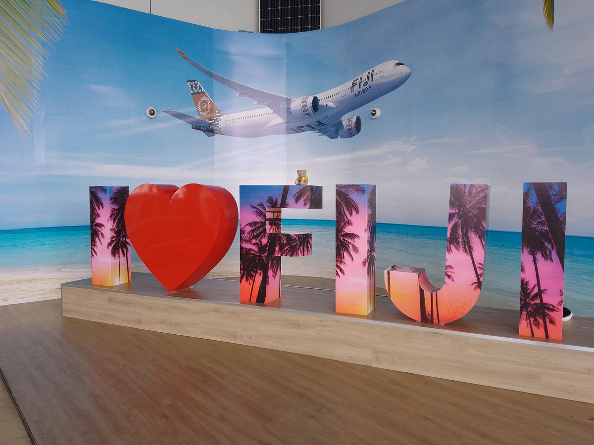 Tarliebear's tweet photo. Well Fiji, you have been amazing and I have had a great time. Sadly my destination is calling @FijiAirways. See you all soon when I land #tarlietravels @TourismFiji @firstlandingresort #holidays #fiji @Tedonhols @TravelPanda72 @ttteddybear @NadiAirport #SotaTale https://t.co/xGaqb1SPh5