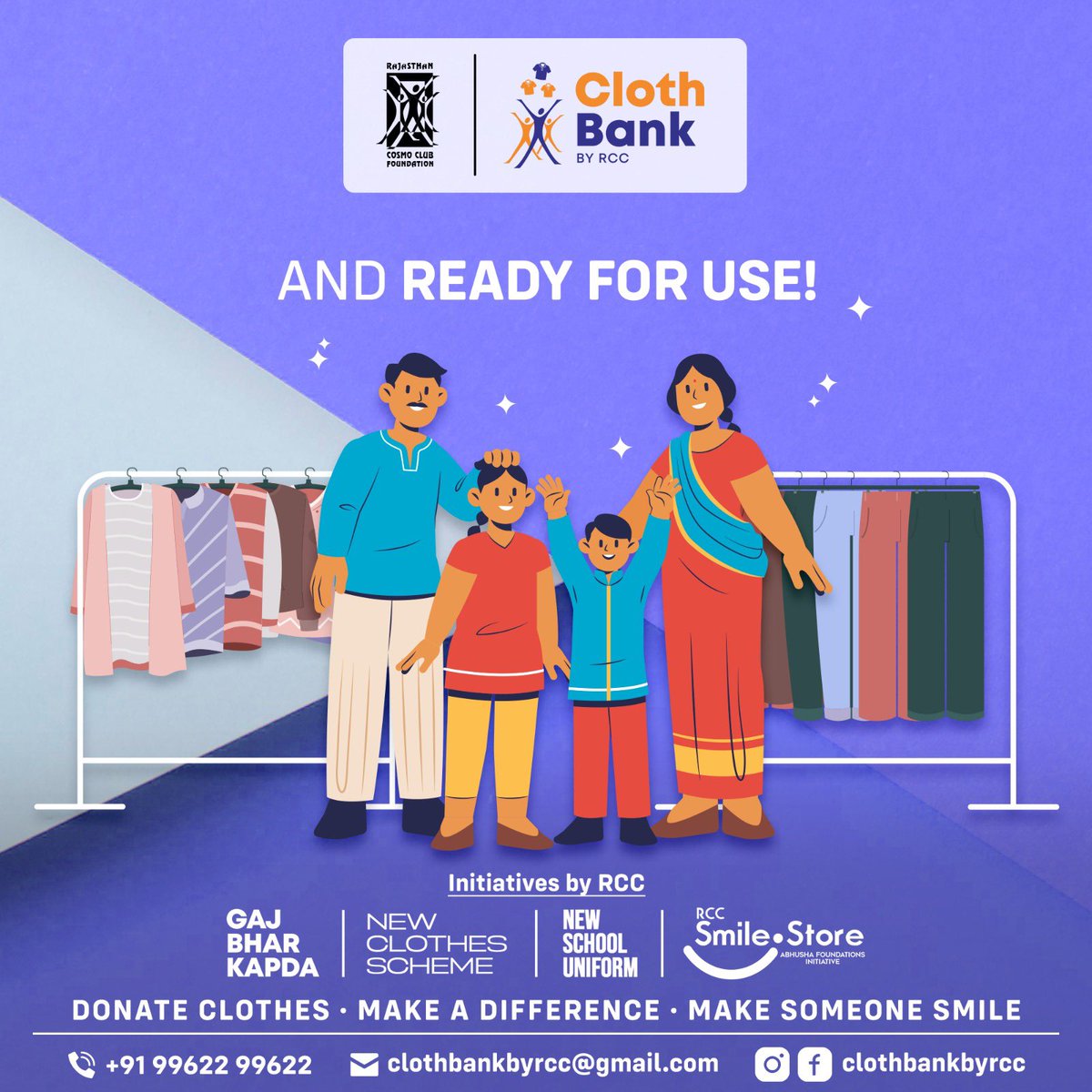 ClothBankbyRCC's tweet photo. Over the past 3 decades, we have distributed 30 lakh + clothes to various section of society. https://t.co/oZc1qh15nr