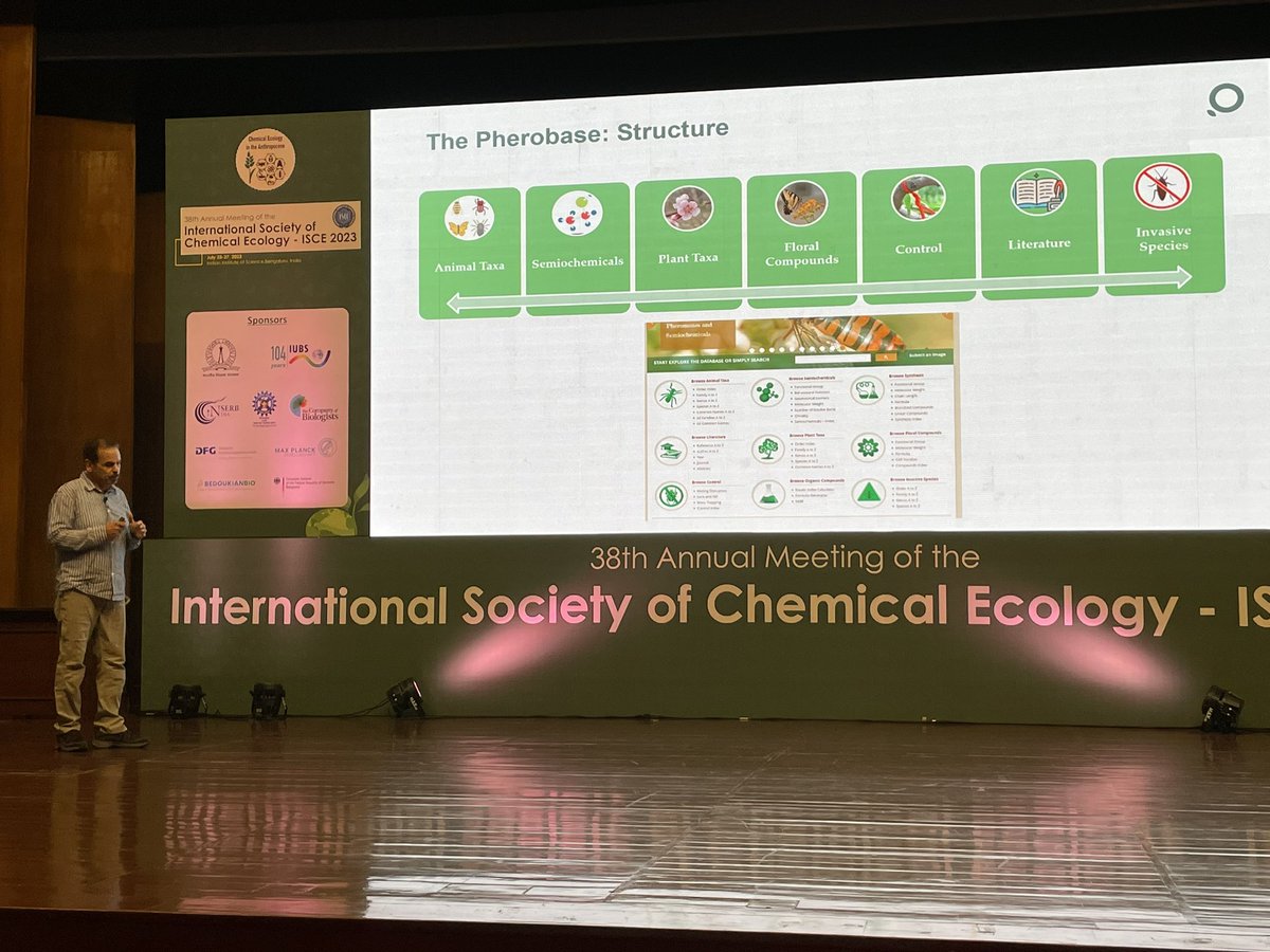 Michael Rostas (@agentolabgoe) on Twitter photo Long deserved recognition to creator of Pherobase, Ashraf El-Sayed <a href="/ChemEcol_org/">International Society of Chemical Ecology</a> conference Bengaluru Long deserved recognition to creator of Pherobase, Ashraf El-Sayed <a href="/ChemEcol_org/">International Society of Chemical Ecology</a> conference Bengaluru