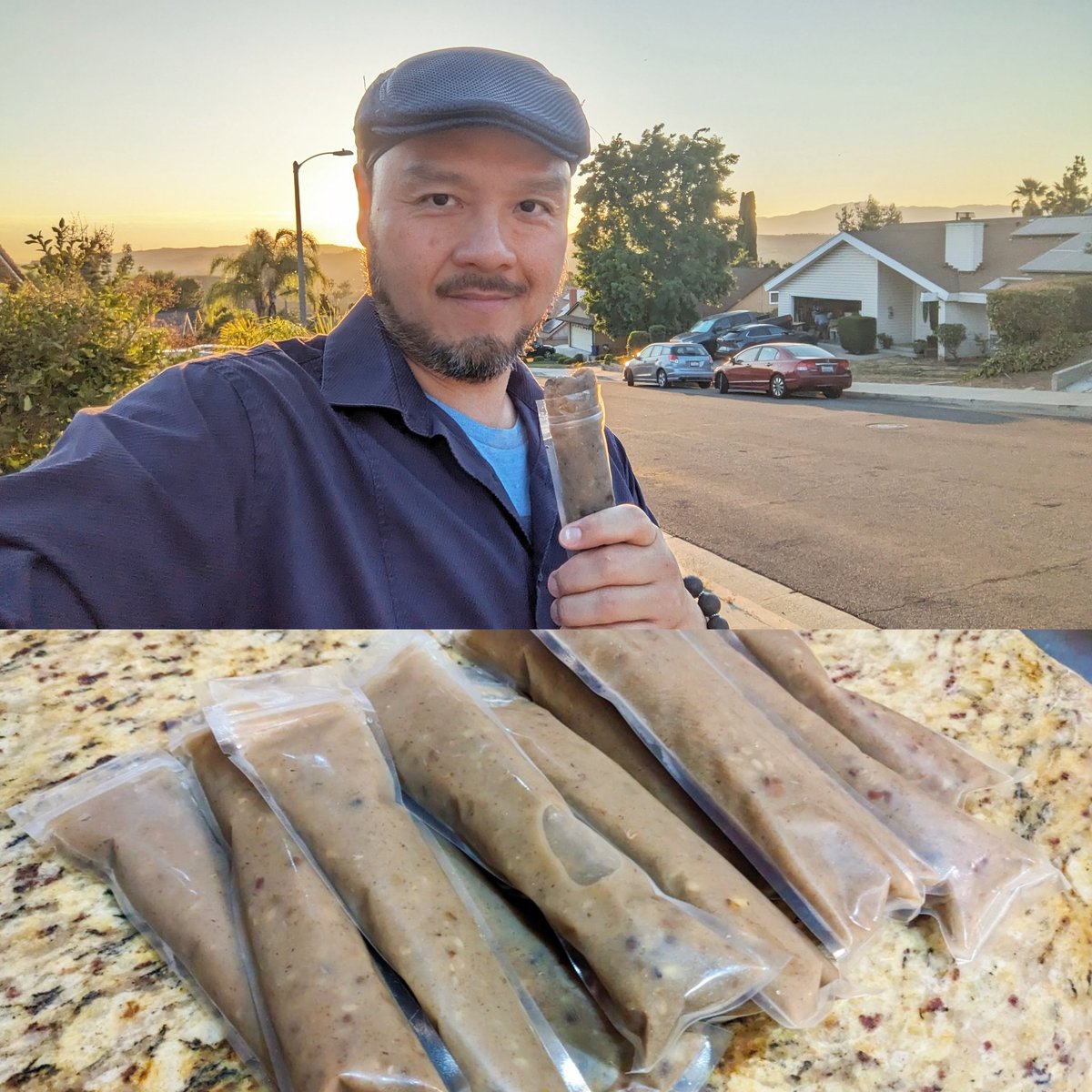 sumoliu's tweet photo. Made some mung bean popsicles for the hot summer day.  Since I'm on a keto diet, it's hard for me to get keto friendly popsicles from the store, so I decided to make it myself

#ketodiet #mungbean #popsicle https://t.co/y6cuk0BITE