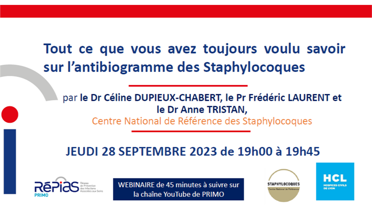 Prev_Infection's tweet photo. 🔊 La mission #PRIMO vous propose un 5ème ~webinaire dont la thématique est “Tout ce que vous avez toujours voulu savoir sur l’antibiogramme des #Staphylocoques​”

👉 https://t.co/21qPvf6G1h 

@gbirgand https://t.co/zDdyrKQvjw